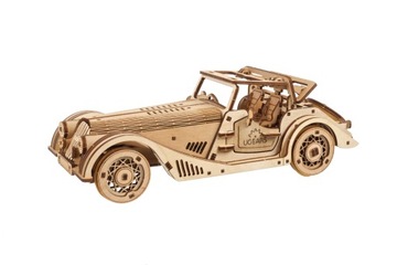 АВТОМОБИЛЬ Спортивный автомобиль Rapid Mouse UGEARS ДЕРЕВЯННАЯ МЕХАНИЧЕСКАЯ 3D МОДЕЛЬ