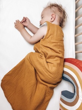 Śpiworek niemowlęcy do spania 1.0 Tog dwustronny Muślinowy 0-4 m Sleepee