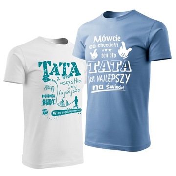 Koszulki dla Taty Ojca zestaw 2 sztuki T-shirt 4XL