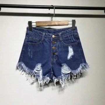 Summer Denim Shorts Women Tassel Ripped Jeans Shor