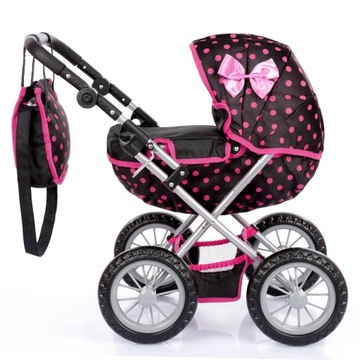 КОЛЯСКА ДЛЯ КУКЛЫ KINDERPLAY СКЛАДНАЯ СУМКА Глубокая Гондола С РЕГУЛИРУЕМОЙ РУЧКОЙ