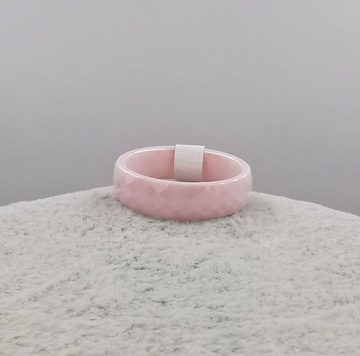 62988 Pierścionek obrączka ceramiczna różowa średnica 18 mm