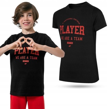 KOSZULKA CHŁOPIĘCA 4F T-SHIRT BAWEŁNA 140