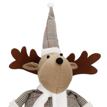 РОЖДЕСТВЕНСКИЙ ТЕЛЕСКОПИЧЕСКИЙ ОЛЕНЬ ПОД РОЖДЕСТВЕНСКОЙ ЕЛКОЙ 67см ОРНАМЕНТ РОЖДЕСТВЕНСКОЕ УКРАШЕНИЕ