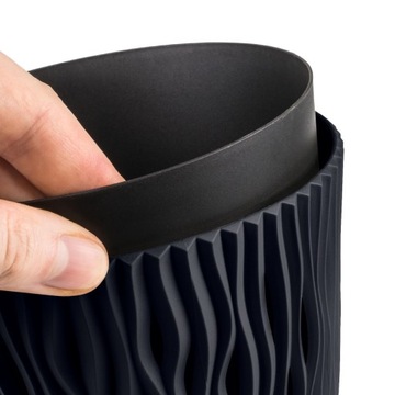 ЦВЕТОЧНЫЙ ВАЗ ДЕКОРАТИВНЫЙ АЖУРНЫЙ КРЫШКА 16СМ ПЕСОЧНЫЙ антрацит СО ВСТАВКОЙ 1,7л