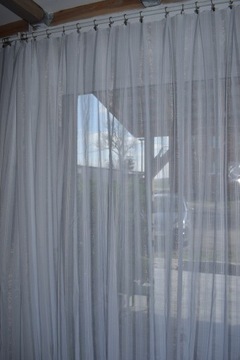 ШТОРА БАТТИСТ, кремовый, МОРОЗ, полоски, УЗОР 533/1