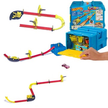 HOT WHEELS 3W1 ZESTAW TORÓW SAMOCHODOWYCH DO ROZBUDOWY BŁYSKAWICA + AUTKO