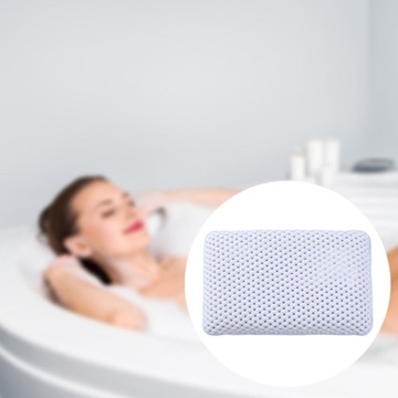 Подголовник подушки ванны водоустойчивый с цветом валика ванны присосок белым