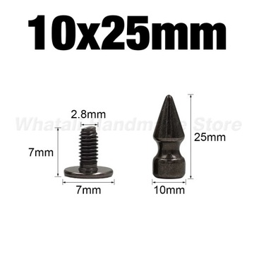 Металлические шипы и шпильки винта Gunblack для кожаного ремесла заклепок пули