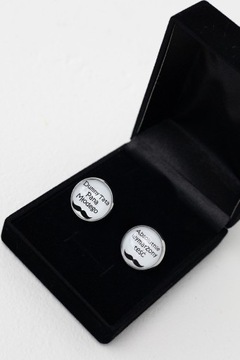 Запонки папе в футляре, подарок на свадьбу, тестю