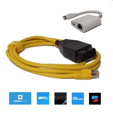 Kabel ENET do BMW + Adapter IPHONE BimmerCode BimmerLink Bimmertool