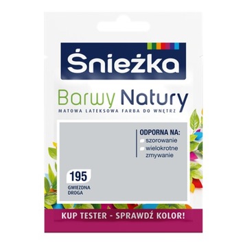 Śnieżka Barwy Natury Lateksowa Farba TESTER gwiezdna droga 195 25ML