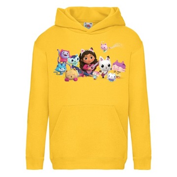BLUZA KOCI DOMEK GABI Z KAPTUREM 128 cm 7-8 LAT
