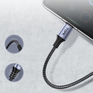 Быстрый кабель USB-USB C / USB Type C 2 метра TOPK