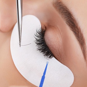 MICROBRUSH безворсовые аппликаторы для наращивания ресниц, 100 шт., белые