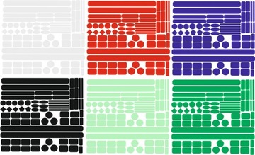 БОЛЬШОЙ НАБОР ЗАЩИТНЫХ НАКЛЕЙКОВ ИЗ ФОЛЬГИ 75 ШТ цветов