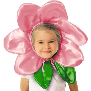 CZAPKA wiosenny KWIATEK strój KWIAT bal różowy