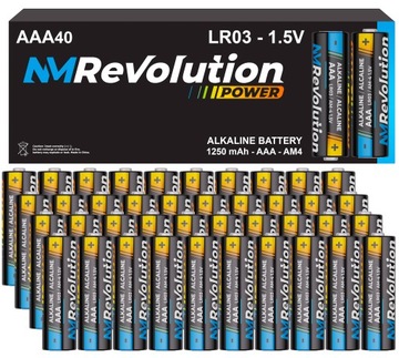 40x BATERIE ALKALICZNE AAA PALUCH R3 LR03 STRONG