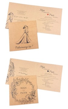 СВАДЕБНЫЕ ПРИГЛАШЕНИЯ, Свадьба, Эко - 2 ШТ.