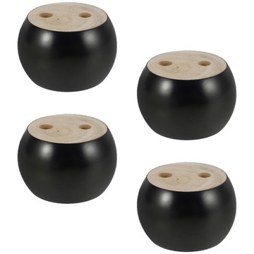 Bułeczki Nogi sofy z litego drewna Okrągłe łóżko 4 szt