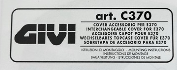 Pokrywa nakładka kufra GIVI C370N E370