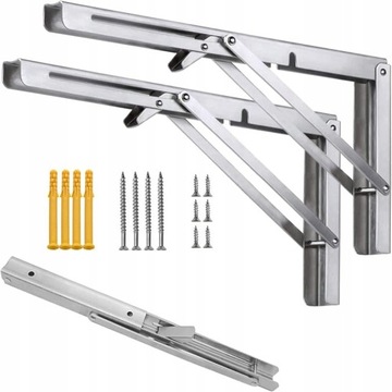2 * СКЛАДНАЯ ВЕРХНЯЯ ПОДДЕРЖКА ПОЛКИ L500 РУЧКА 160 КГ ДЛЯ ДОМАШНЕГО ИСПОЛЬЗОВАНИЯ