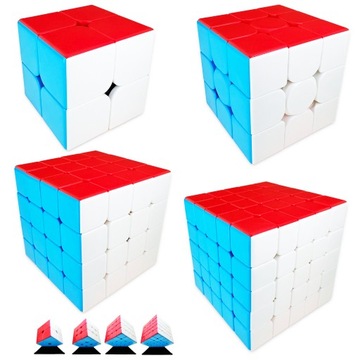 ZESTAW KOSTEK 2x2 + 3x3 + 4x4 + 5x5 ORYGINALNE WYREGULOWANE SZYBKIE KOSTKI