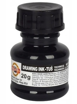 Tusz kreślarski czarny 20g Koh-I-Noor