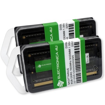 Pamięć do laptopa RAM Sagittarius DDR3 DDR3L 1.35V 1.5V 16GB 2x8GB 1600mHz