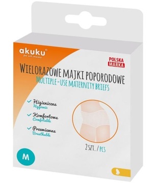 AKUKU Majtki siateczkowe WIELORAZOWE dla kobiet M