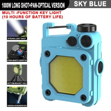 Mini lampa brelok z latarką LED wielofunkcyjna prz