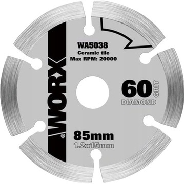 Tarcza diamentowa do płytek WORX WA5038 85mm