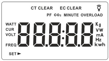 WATOMIERZ LICZNIK ZUŻYCIA PRĄDU MIERNIK POBORU ENERGII ELEKTRYCZNEJ LCD