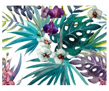 Fototapeta 368x280cm Egotyczne kwiaty orchidei