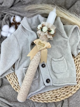 КРЕЩЕННАЯ СВЕЧА для КРЕЩАТЕЛЬНАЯ СВЕЧА с ИМЕНЕМ для МАЛЬЧИКА ДЕВОЧКИ Август