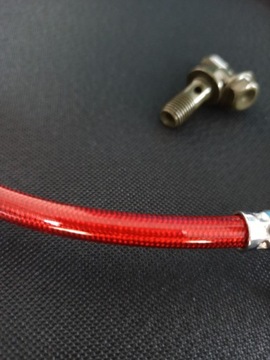 ТОРМОЗНОЙ ШЛАНГ STUNT HB, СТАЛЬНАЯ ОПЛЕТКА, 210 СМ, КРАСНЫЙ