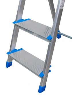 Односторонняя четырехступенчатая алюминиевая лестница Wide Step LEMAR 020204