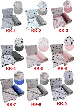 Одеяло БОЛЬШОЕ с подушкой 100х75 микшированный хлопок бархат