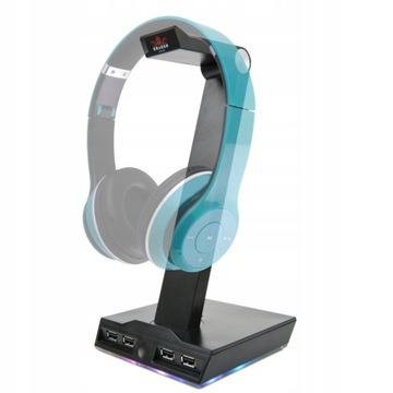Подставка для наушников RGB со светодиодной подсветкой 4xUSB