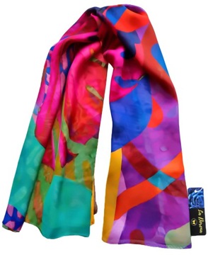 ШЕЛКОВЫЙ ШАРФ ШАРФ 100% НАТУРАЛЬНОЕ КАЧЕСТВО ШЕЛКА ШЕЛКА.