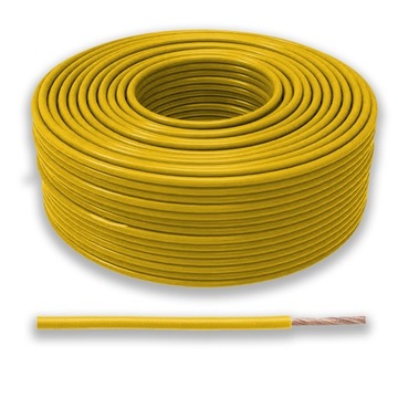 LINKA 1mm LgY 1 PRZEWÓD JEDNOŻYŁOWY 1x1 mm2 ŻÓŁTY KABEL 10 METRÓW