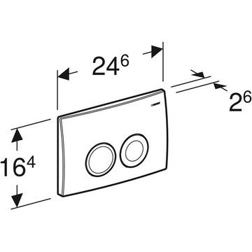 DELTA25 КНОПКА ПЕРЕДНЯЯ ХРОМ БЛЕСТЯЩАЯ 21 (ШТ)