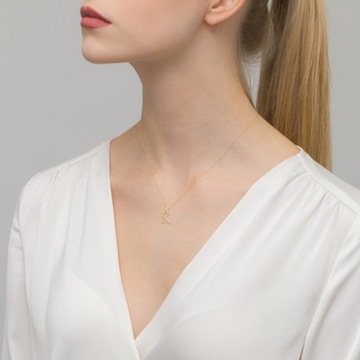 ZŁOTA ZAWIESZKA Wisiorek LITERKA K pr. 585 14k