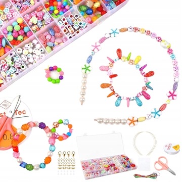 ZESTAW KORALIKÓW KORALIKI DO BRANSOLETEK OPASEK