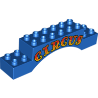LS NOWE LEGO DUPLO TEMATYCZNY KLOCEK 2X10 ŁUK BRAMA NIEBIESKI