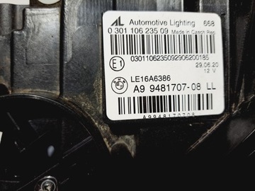 BMW 3 G20 G21 SVĚTLO LEVÝ LASER A99481707