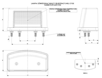 SVĚTLO OSVĚTLENÍ TABULKY SPZ LT 105