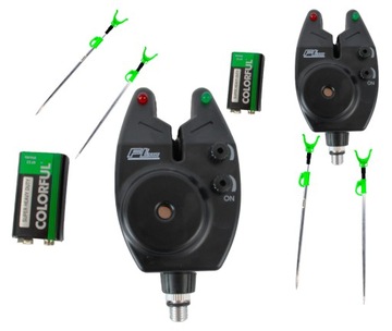 SYGNALIZATOR BRAŃ KARPIOWY GRUNT 2 szt + 4x PODPÓRKA