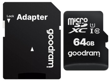 КАРТА ПАМЯТИ GOODRAM 64 ГБ MICRO SD HC КЛАСС 10