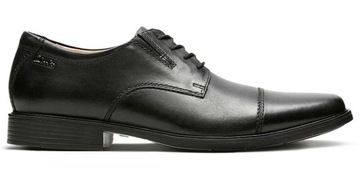 Buty eleganckie Clarks Tilden Cap czarne skóra 41